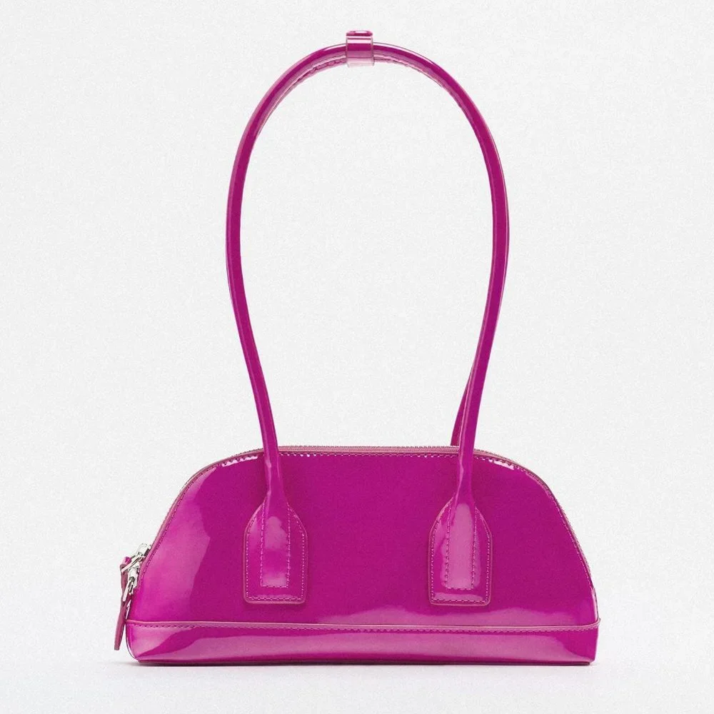 BLOGGER'S FAVE! Zara Minimal Shoulder Bag Hot Pink NWT_3